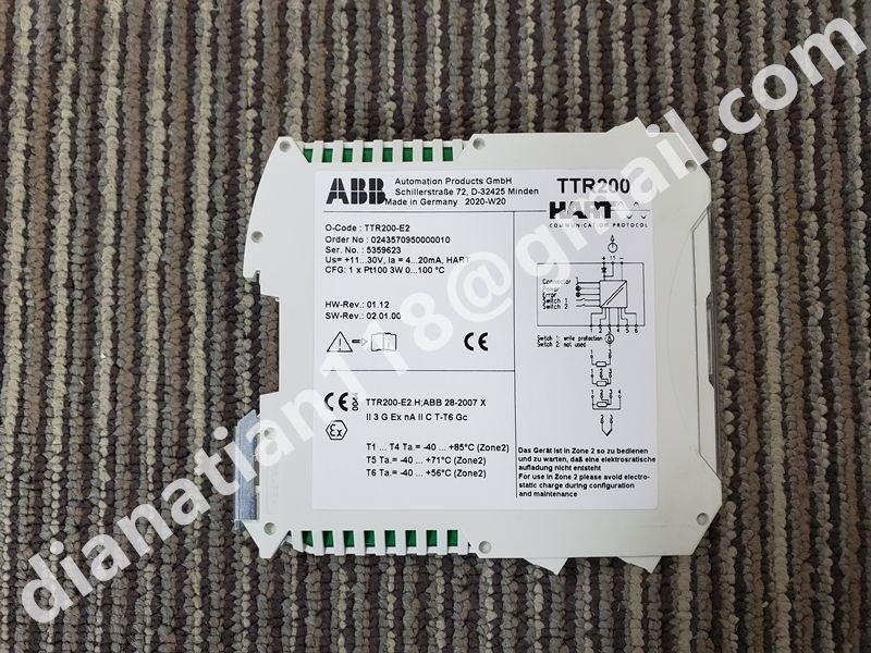 ABB TTR200-Y0/H/BS/M5 Rail-Mount Temperature Transmitter Made in Germany for Industrial Measurement